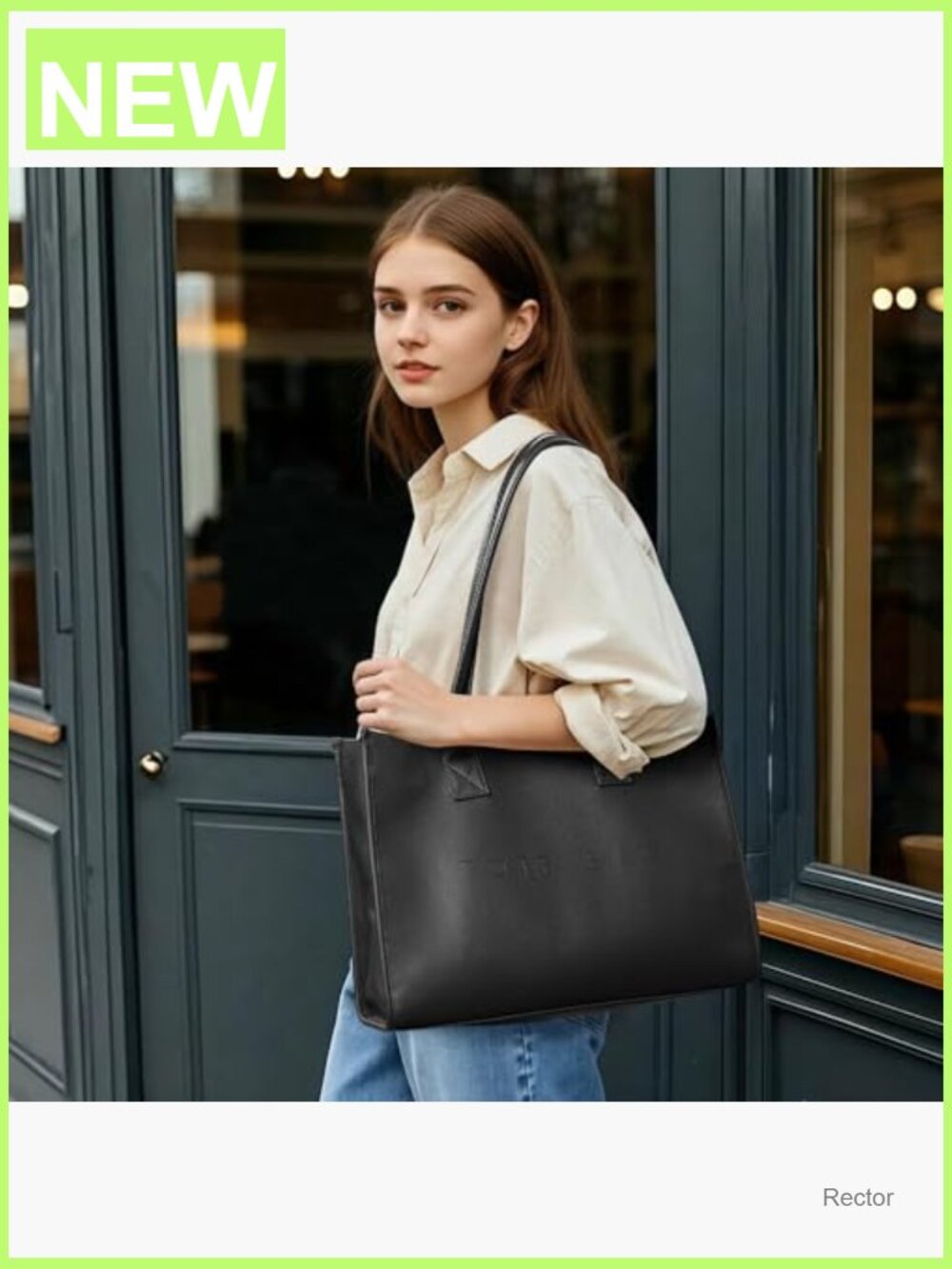 Oversize Pu Leather Tote Bag Weekender Shopper Handbag Purses Top Handle - Picture 2 of 6